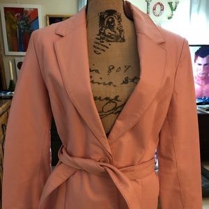 Pink leather blazer